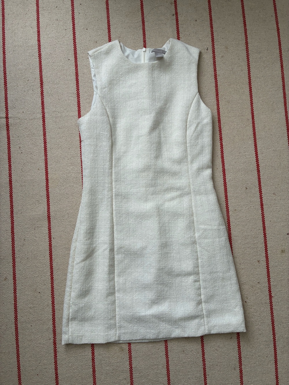 H&M Cream Sleeveless Boucle Dress